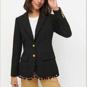 Jcrew Black PomPom Blazer (NEW)